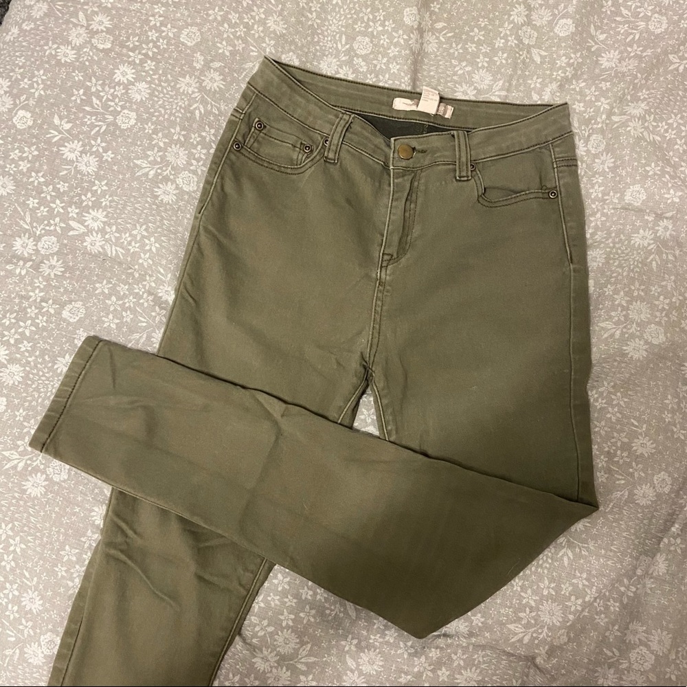 Forever 21 Army Green Skinny Pants